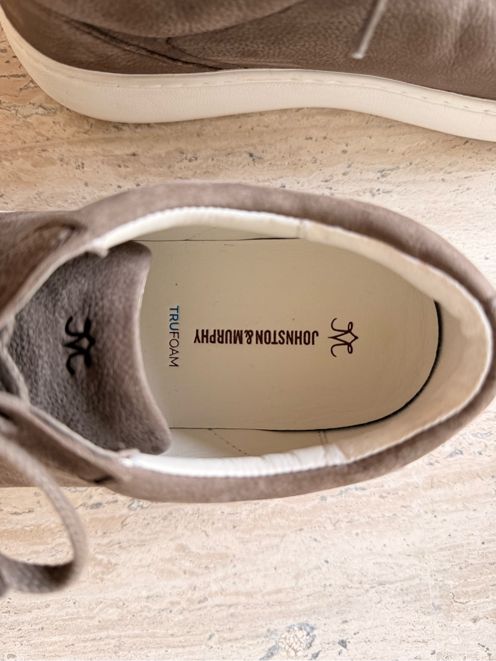 Johnston & Murphy Women’s Taupe Suede Casual Sneakers - Picture 5 of 8